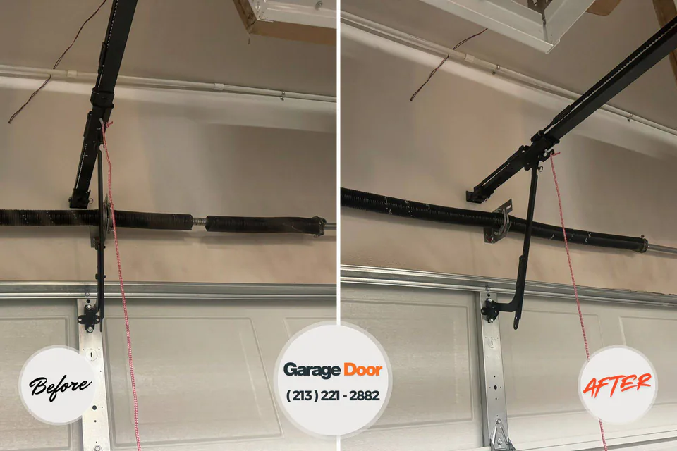 Before and after: garage door repair Maurertown, VA